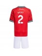 Billige Manchester United Diogo Dalot #2 Hjemmedraktsett Barn 2025-26 Kortermet (+ Korte bukser)